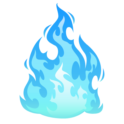 cyan-flame-illustration